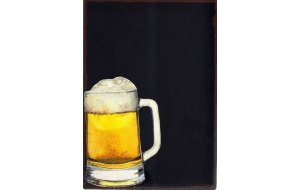 Μπύρα Βαρέλι - Χειροποίητος Μαυροπίνακας 20X30 εκατοστά