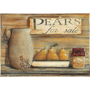 Pears for sale ξύλινος πίνακας χειροποίητος