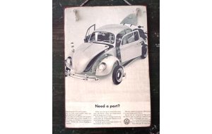 Πίνακας χειροποίητος Volkswagen parts 20x30 εκ