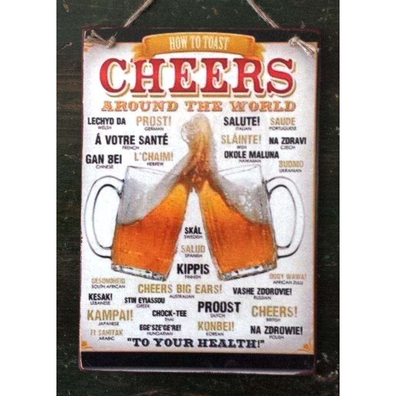 Πίνακας χειροποίητος Cheers beer