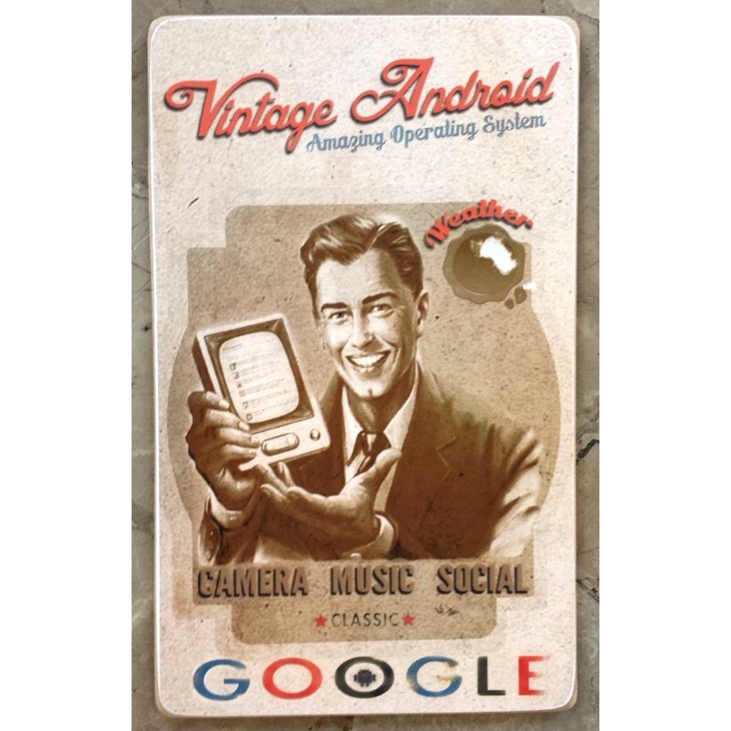 Πίνακας χειροποίητος Google vintage 20x30 εκ
