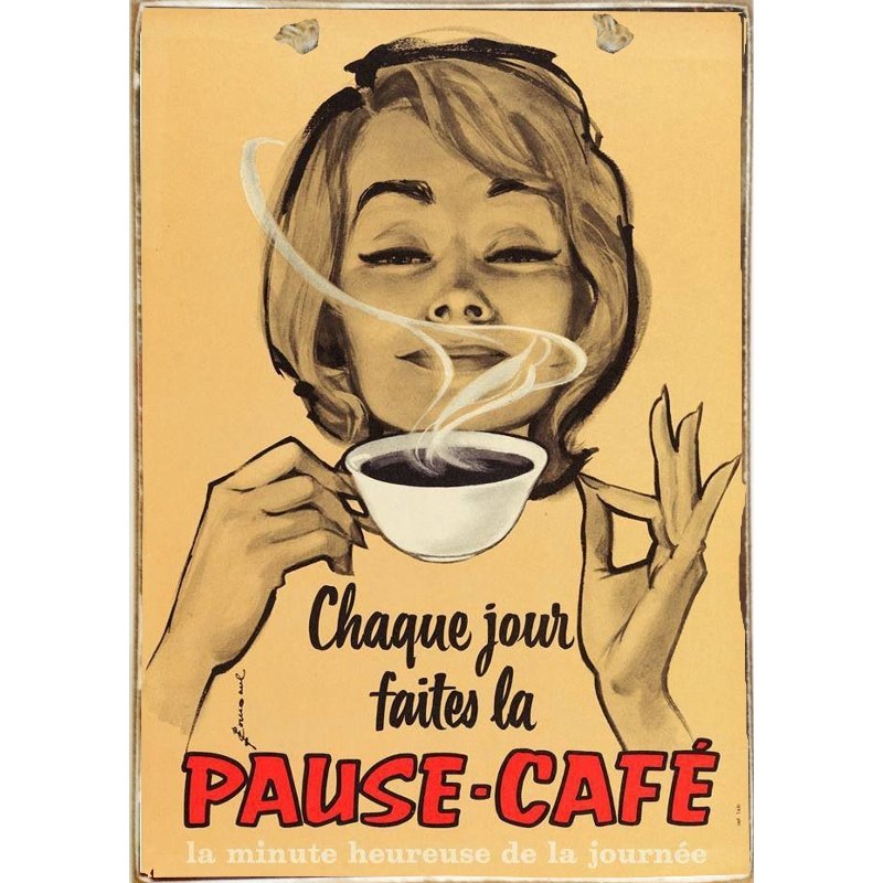 Πίνακας χειροποίητος pause for coffee 21x30 εκ