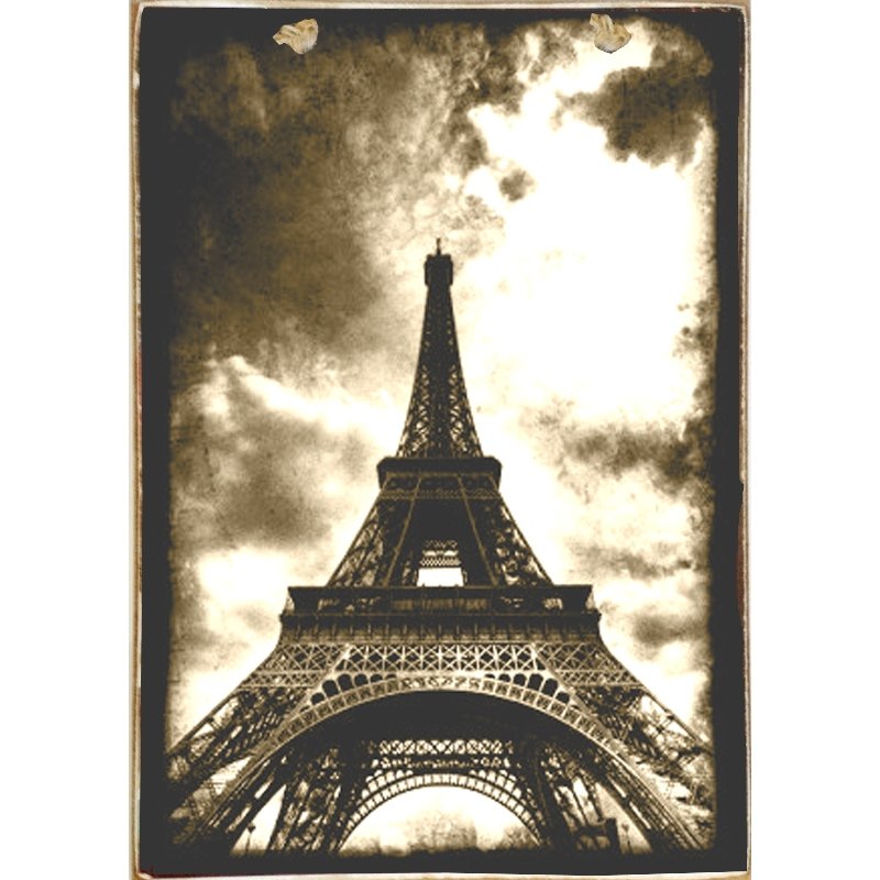 Πίνακας χειροποίητος Eiffel Tower 20x30 εκ