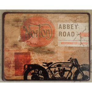 Πίνακας χειροποίητος vintage motorcycle 30x20 εκ