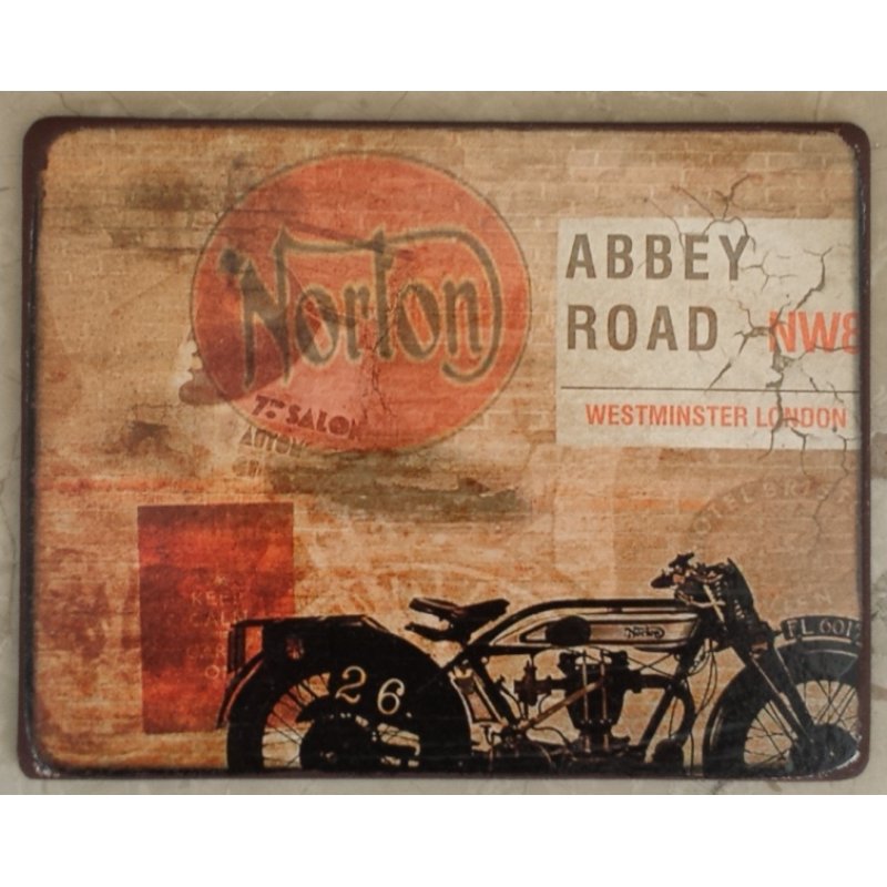 Πίνακας χειροποίητος vintage motorcycle 30x20 εκ