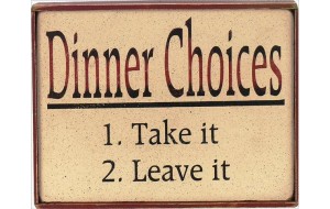 Ρετρό πίνακας χειροποίητος 'dinner choices'