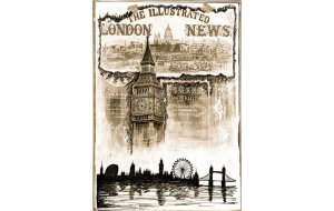 Ρετρό πίνακας χειροποίητος London News
