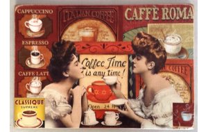 Πίνακας χειροποίητος vintage coffee time