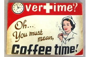Πίνακας χειροποίητος nurse coffee time