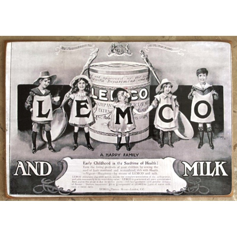 Πίνακας χειροποίητος vintage διαφήμιση Lemco