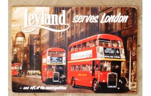 Πίνακας χειροποίητος διαφήμιση British bus 30x20 εκ