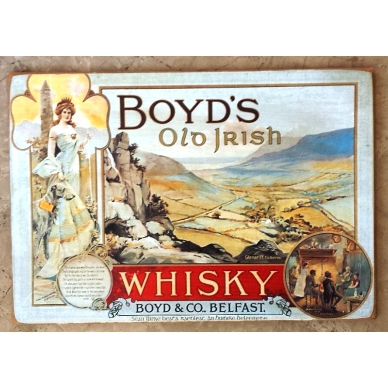 Πίνακας χειροποίητος vintage διαφήμιση Boyd's whiskey
