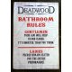 Πίνακας χειροποίητος bathroom rules
