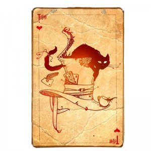Vintage πίνακας χειροποίητος tea time play card