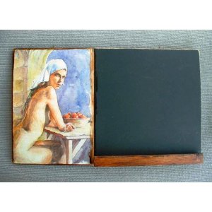 Nude Woman - Χειροποίητος μαυροπίνακας 38x26 εκ