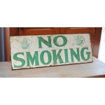 No smoking vintage ξύλινο πινακάκι 26x13 εκ