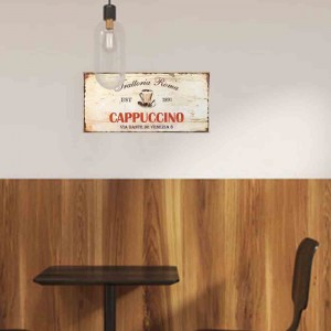 Cappuccino ξύλινο πινακάκι 26x13 εκ
