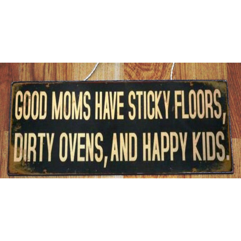 Good moms ξύλινο vintage πινακάκι 26x13 εκ