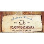 Espresso vintage ξύλινο πινακάκι 26x13 εκ