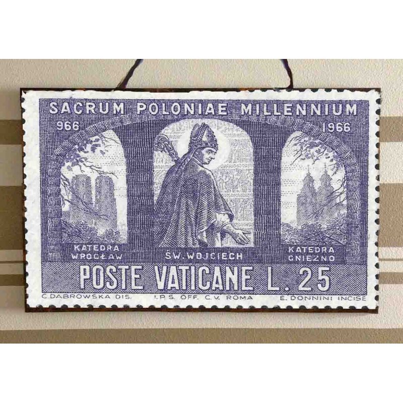 Vatican post ξύλινος χειροποίητος πίνακας
