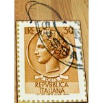 Republica Italiana χειροποίητος πίνακας γραμματόσημο