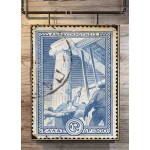 Ελληνικό γραμματόσημο ξύλινος χειροποίητος πίνακας