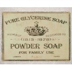 Powder soap vintage ξύλινος χειροποίητος πίνακας