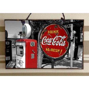 Coca Cola Vintage Ξύλινο Πινακάκι 20 x 30 cm