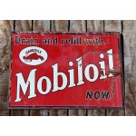 Mobiloil  vintage ξύλινο πινακάκι