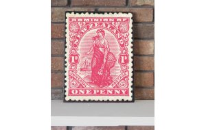 New Zealand post ξύλινος πίνακας γραμματόσημο