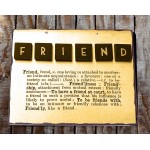 Friend vintage ξύλινο πινακάκι 30x20 εκ