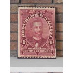 Post stamp vintage ξύλινος πίνακας