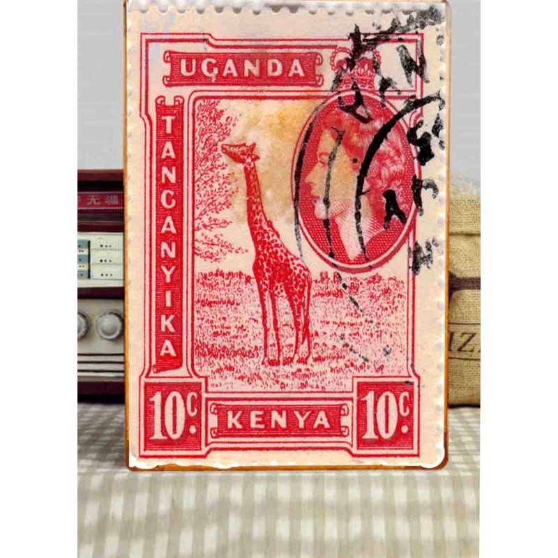 Post stamp Kenya ξύλινος πίνακας γραμματόσημο