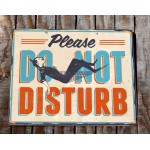 Do not disturb vintage ξύλινο πινακάκι 30x20 εκ