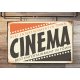 Cinema vintage ξύλινος πίνακας