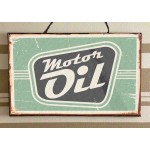 Motor oil vintage ξύλινος πίνακας