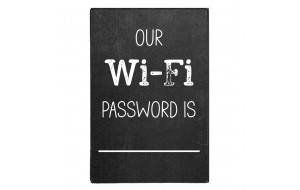WiFi password ξύλινος χειροποίητος πίνακας