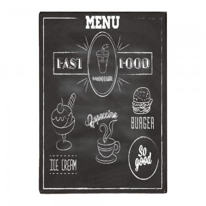Fast food menu ξύλινος χειροποίητος πίνακας