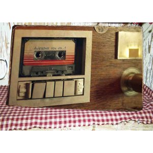 80's Cassette Retro Ξύλινος Πίνακας 20x30 cm