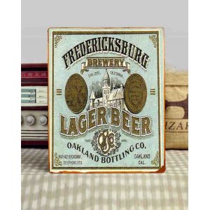 Fredericksburg vintage ξύλινος πίνακας