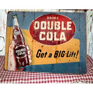 Drink Double Cola Vintage Ξύλινος Πίνακας 20x25cm