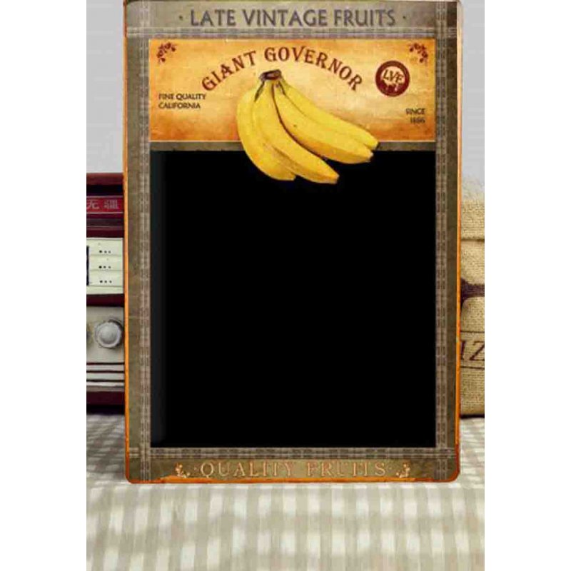 Giant Governor Bananas Ξύλινο Χειροποίητο Μαυροπινακάκι 20x30 cm