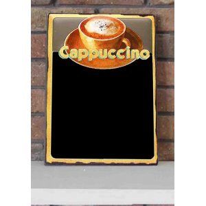 Cappuccino ξύλινο χειροποίητο μαυροπινακάκι