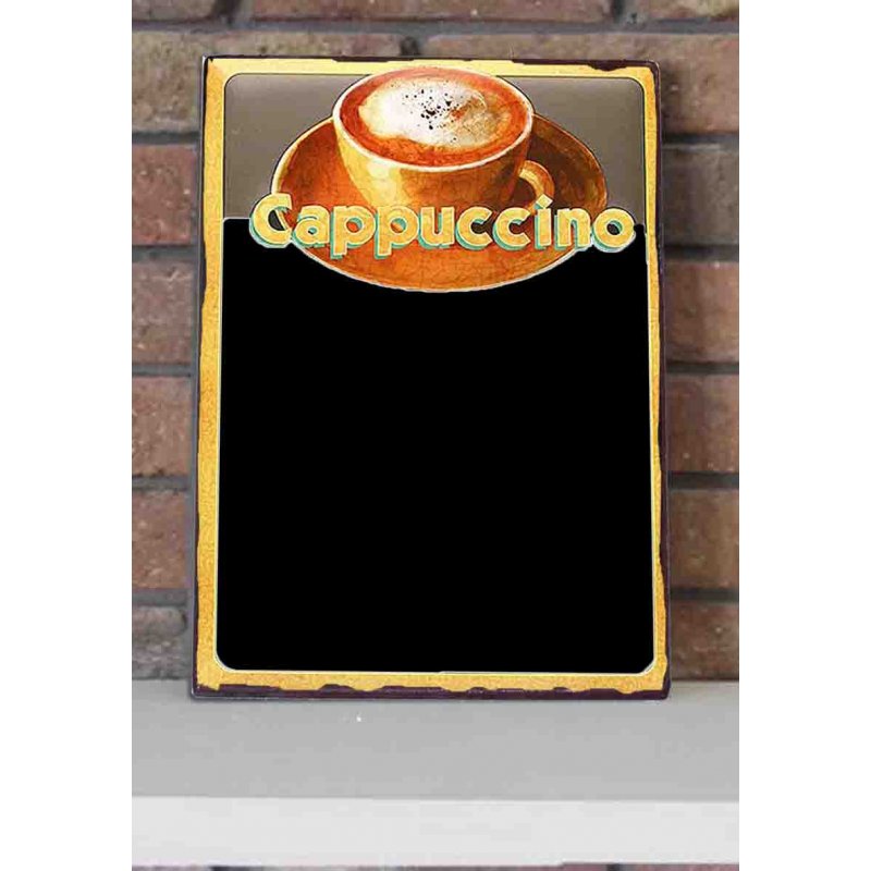 Cappuccino Ξύλινο Χειροποίητο Μαυροπινακάκι