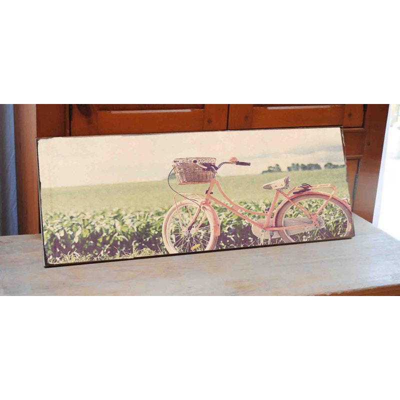 Retro bike vintage ξύλινος πίνακας