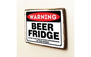 Beer fridge ξύλινο χειροποίητο μαγνητάκι 8x6 εκ