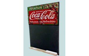 Coca Cola Ξύλινος χειροποίητος μαυροπίνακας 26x38 εκ