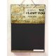 Love You Ξύλινος Χειροποίητος Μαυροπίνακας 38 x 26 cm
