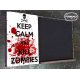 Keep calm and kill zombies ξύλινος χειροποίητος μαυροπίνακας 38x26 εκ