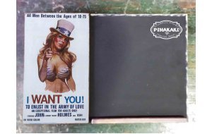 I Want You  Ξύλινος χειροποίητος μαυροπίνακας 38x26 εκ